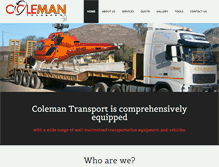 Tablet Screenshot of coleman-transport.com